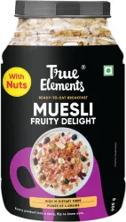True Elements Crunchy Fruity Delight Muesli, 900 g