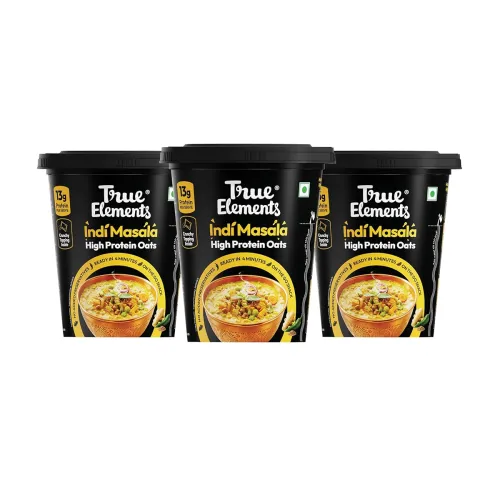 Image of True Elements Indi Masala Protein Oats 62g Pack of 3