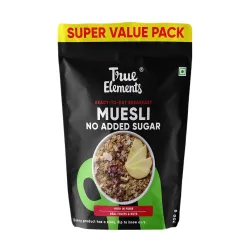 True Elements Muesli No Added Sugar 700g - High Protein | Sugar Free Muesli | Diet Food for Weight Management | Rich in 