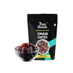 True Elements Omani Dates 500g | Khajur Dry Fruits | Premium Khajoor | Healthy & Nutritious Snack | Natural Sweetener | 