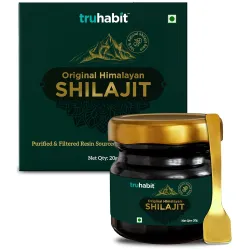 Truhabit Original Himalayan Shilajit Resin | Purified & Filtered Natural Resin Sourced from High-Altitude Himalayan Rocks | Rich in Fulvic Acid & Trace Minerals | 20g (Pack of 1)
