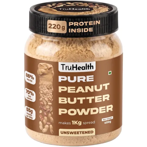 Image of TruHealth Pure Peanut Butter Powder - Unsweetened | makes 1kg spread