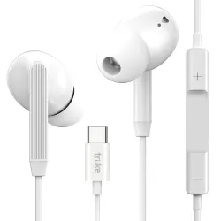 truke Bass 1 in-Ear Wired Earphones with Type-C Connector, 13mm Titanium Drivers, Deep High Bass, in-Line Music & Call C