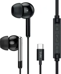 truke Bass H1 Wired Earphones w/ Type-C Jack, Rich Bass, 13mm Drivers, Smart Controls Wired Headset (Black, In the Ear)