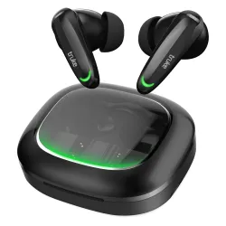 truke BTG Crystal V2 New Launch True Wireless in Ear Buds with Dual Pairing, Spatial Audio Earbuds, 40ms Low Latency, 68H Playtime Fast Charge, HiFi DSP Sound, 4Mics ENC, 13mm Driver-MidnightBlack