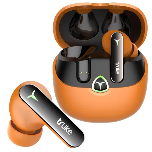 Image of truke BTG Flex True Wireless Gaming Earbuds (Orange)