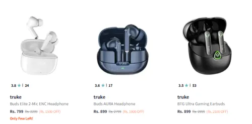 Image of Truke Earbuds at Minimum 60% Discount