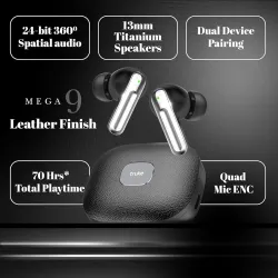 truke Mega 9 TWS Earbuds (70H Playtime, Spatial Audio, ENC)