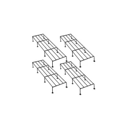 TRUPOT Metal Plant Stand Set of 4 (Black)