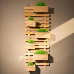 TrustBasket 6-Tier Wooden Plant Stand for Balcony