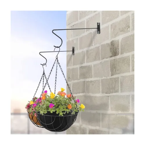 Image of TrustBasket Angus Wall Bracket for Hanging Planter (Pack of 5) Wall Shelf Brackets Plant Hangers for Hanging Flower Pots