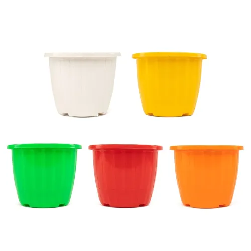 Image of TrustBasket Line Pot 5 inch Table Top Planter Pot (Pack of 5)