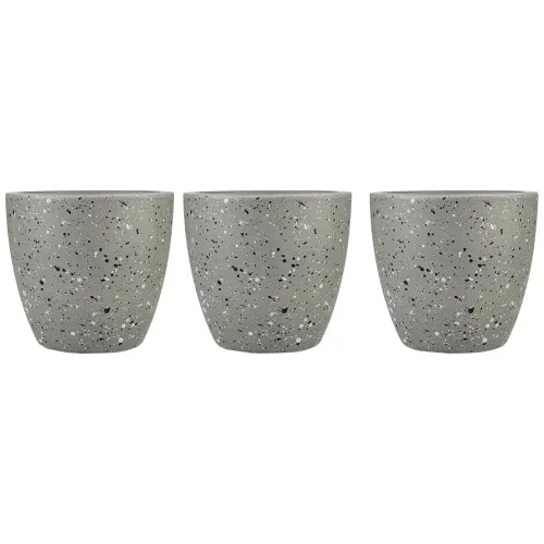 Image of TrustBasket Rustic Roots Small Clay Flower Pots Set of 3