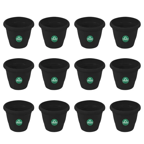 Image of TrustBasket UV Treated Plastic Round Pot (6 Inches) 