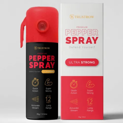 Image of TRUSTROW Ultra Strong Pepper Stream Spray 60 ml Protection and Self Defence for Women , Men and Girls Pepper Stream Spra