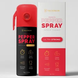 TRUSTROW Ultra Strong Pepper Stream Spray 60 ml Protection and Self Defence for Women , Men and Girls Pepper Stream Spra