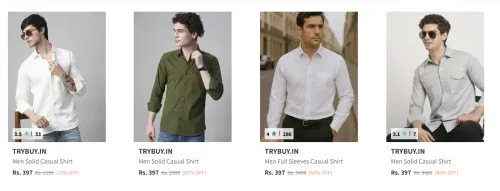 Image of Trybuy.In Men Casual Shirts From ₹397