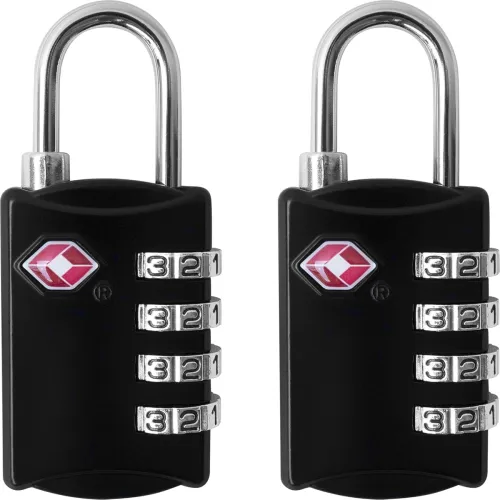 Image of TSA 2-Pack 4-Digit Combination Luggage Locks – Black