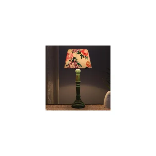 Image of tu casa Classic Aqua Table Lamp, Satin Shade