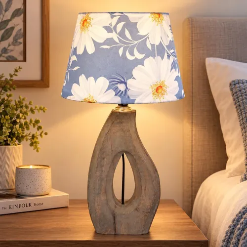Image of tu casa Country Cottage Mango Wood Table Lamp
