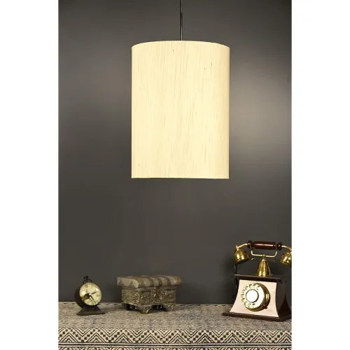 Image of Tu Casa Cream Fabric pendent Light