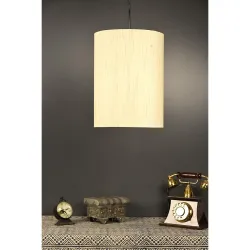 Tu Casa Cream Fabric pendent Light