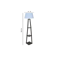 Tu Casa Floor Lamps with Mango Wood Base