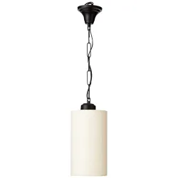 tu casa Hhiute Cotton Flex Shade with Black Metal-Iron Base Hanging Lamps