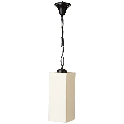 Image of tu casa Hhiute Cotton Flex Shade with Black Metal-Iron Base Hanging Lamps