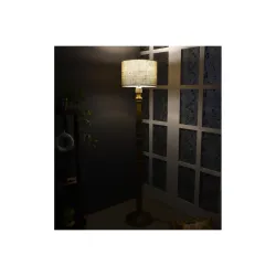 tu casa Mango Wood Floor Lamps