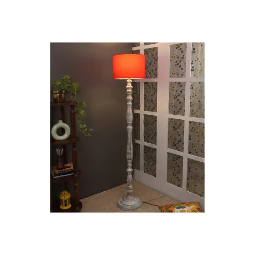 Image of Tu Casa Mango Wooden Floor Lamp
