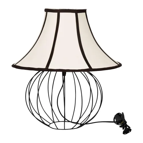 Image of tu casa Rustic Brown Vintage Mangowood Table Lamp 