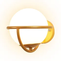 tu casa Wall Lamps Lights with Metal Base & Milky White Glass Shades for Home 