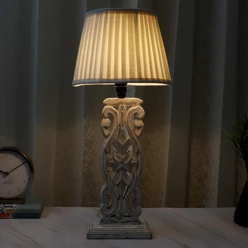 Image of tu casa Wooden Rustic Table Lamp
