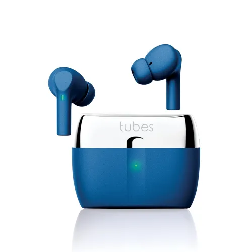 Image of Tubes ANC Wireless Earbuds | 23dB Noise Cancellation, Bluetooth 5.2, Quad Mic | 18H Playtime (Blue)