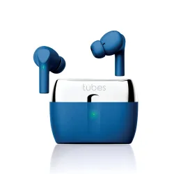 Tubes ANC Wireless Earbuds | 23dB Noise Cancellation, Bluetooth 5.2, Quad Mic | 18H Playtime (Blue)