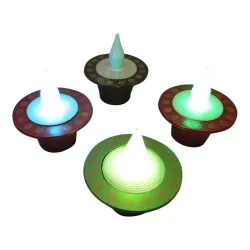 Tucasa DW-269 LED Diya (Pack of 4, Green)