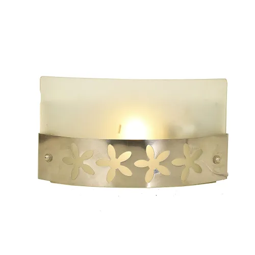 Image of TuCasa Floral glass bathroom light 