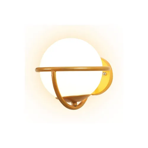 Image of TuCasa Golden Metal Decorative Wall Lamp 