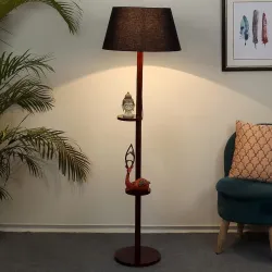 Tu Casa Mango Wood Floor Lamp 148cm