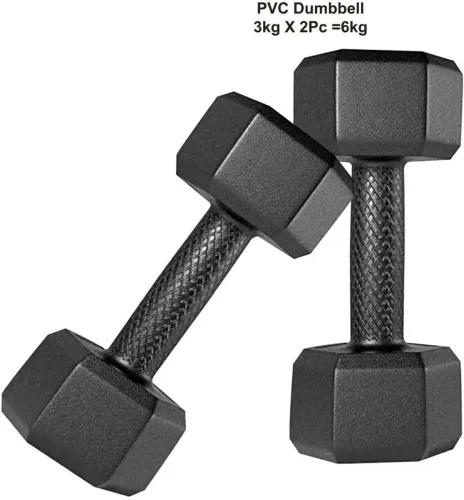 Image of Tucker FITNESS HEX SHAPE PVC Dumbbell Set 3kg * 2pcs