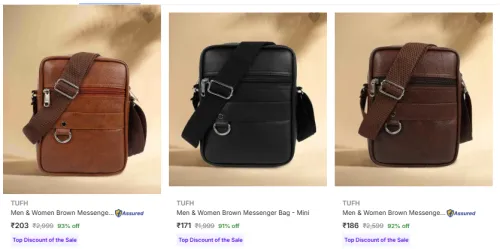 Image of Tufh Messenger Bags Upto 93% Discount