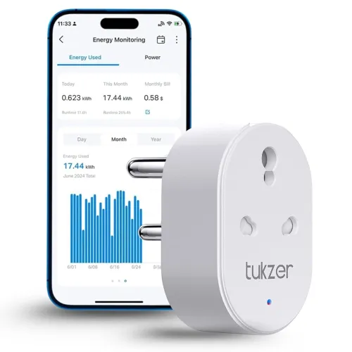 Image of Tukzer 16A WiFi Smart Plug, Compatible with Alexa & Google Home Assistant