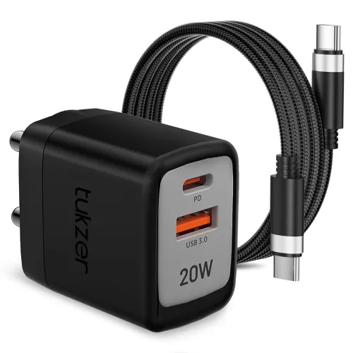 Image of Tukzer 20W Dual Port GaN3 Ultra 2X Faster Charger Adapter