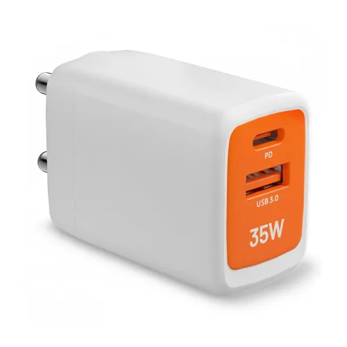 Image of Tukzer 35W Dual Port GaN3 Ultra 3X Faster Charger(Type C PD3.0 & USB QC3.0)