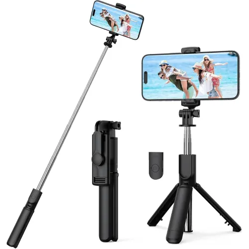 Image of Tukzer 3-in-1 Bluetooth Selfie Stick with Tripod Stand