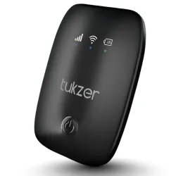 Tukzer 4G LTE Wireless Dongle (v4.0 Version) with All SIM Network Support | Plug & Play Data Card with up to 150Mbps Speed WiFi Hotspot | 2100mAh Rechargeable Battery| SIM Adapter Included
