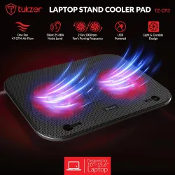 Tukzer Laptop Cooling Pad Stand Riser, Portable Slim Quiet USB Powered Gaming Cooler Chill Mat