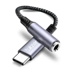 Tukzer Type C to 3.5mm Audio Jack Cable, DAC Headphone/Earphone Converter Adapter| Hi-Fi Stereo Aux Cable for Smartphone