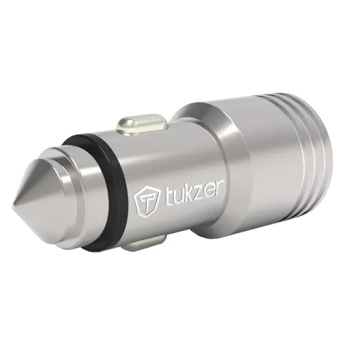 Image of Tukzer Universal Car Charger, 4.8 Amp (Silver)